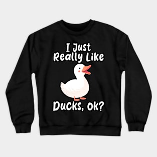 Feathered Friend Fashion Duck Shirt for Animal Advocates Crewneck Sweatshirt